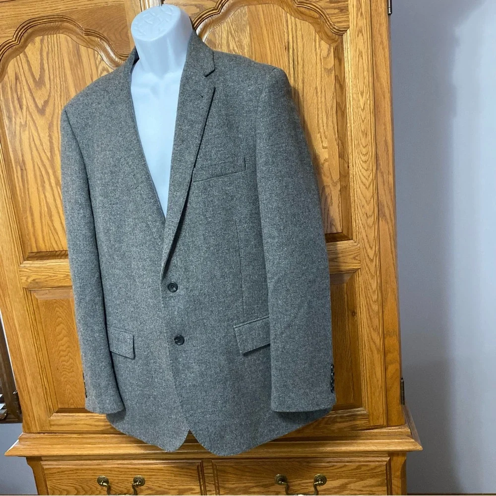 J. Crew Ludlow Jacket Yorkshire Tweed Two‎ Button Sport Coat Grey Men’s Sz 44L